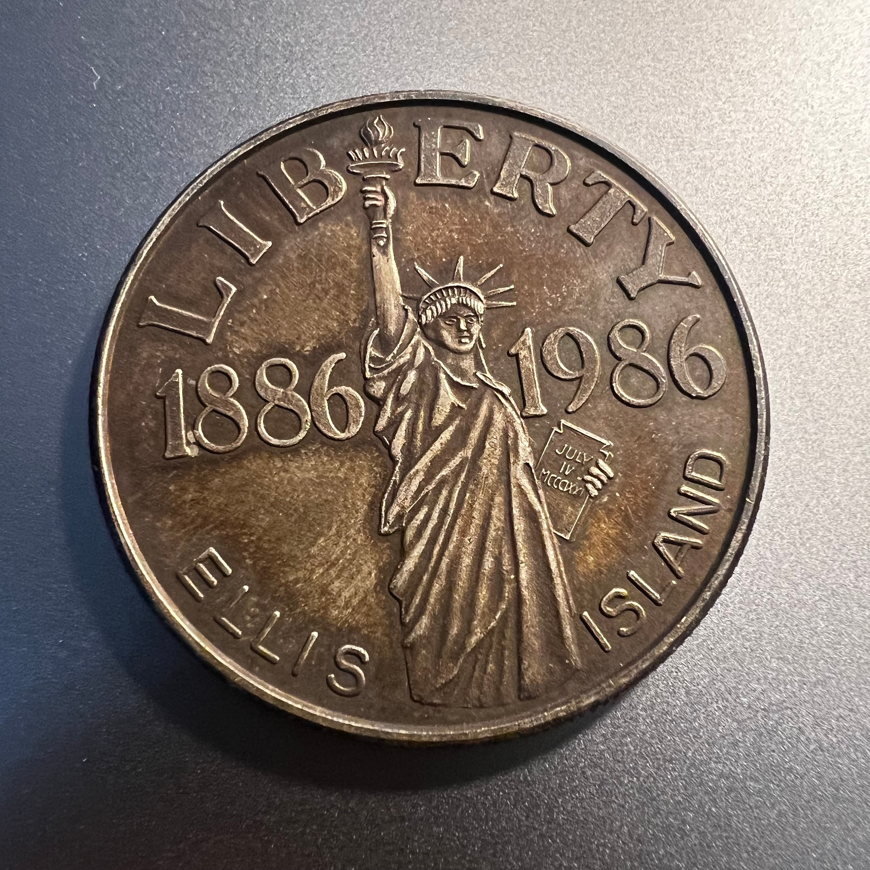 1886-1986 Ellis Island Silver Coin, Liberty - Etsy