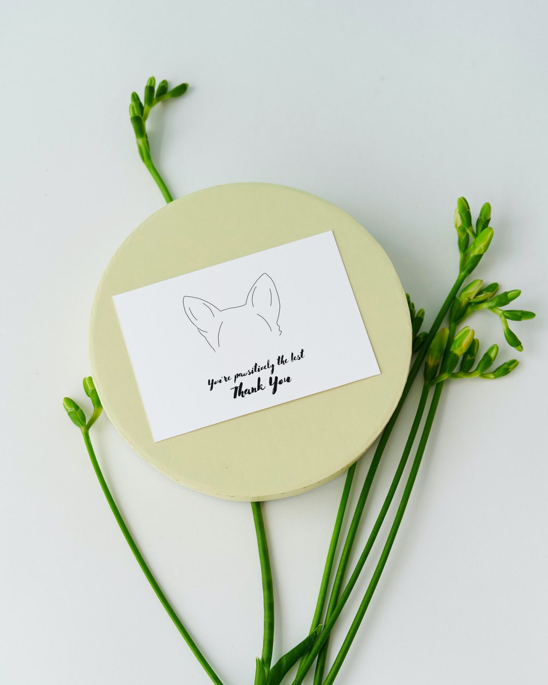 Minimalist Corgi Thank You Cards - Etsy