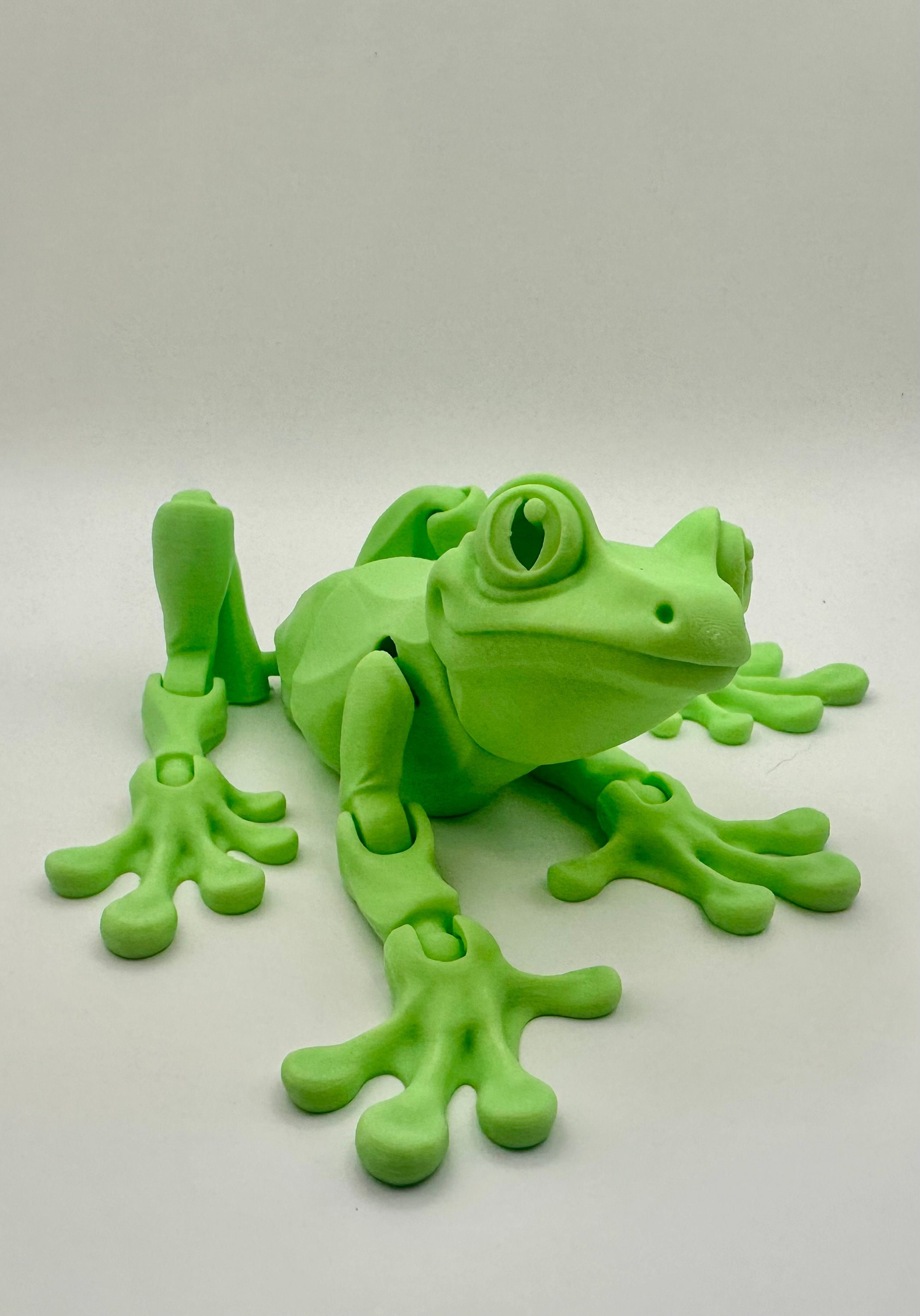 Cute Frog Fidget Toy Articulated Flexi Frog Toy Hand Painted 3d Print Green Frog  Gift for Kids 