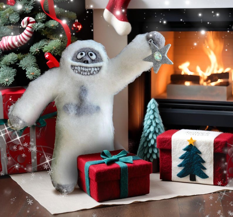 Christmas Tree Topper Yeti Etsy