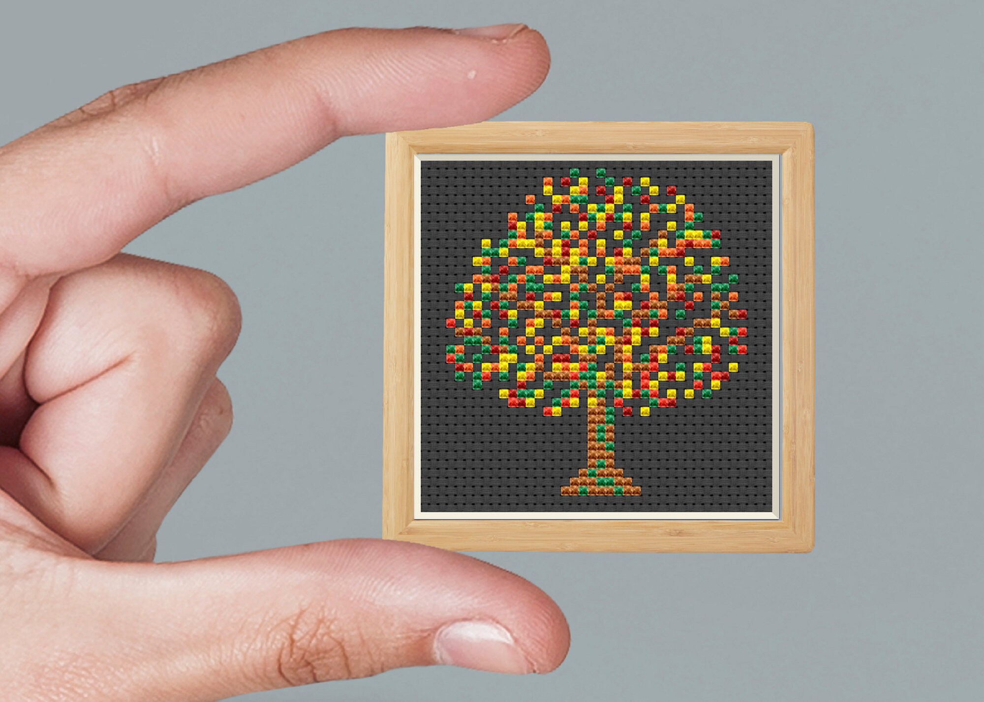 Miniature Cross Stitch Pattern Tree of Life. Embroidery for Etsy