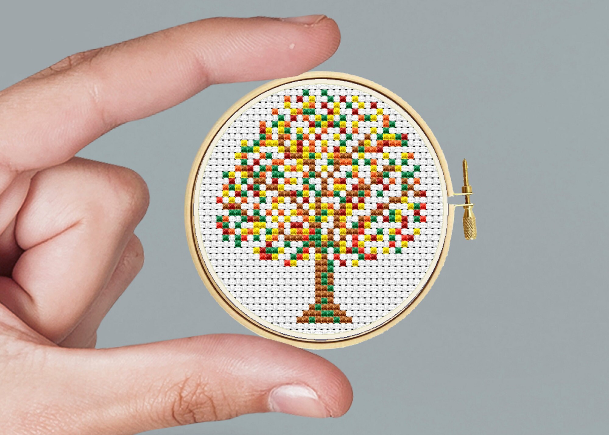 Miniature Cross Stitch Pattern Tree of Life. Embroidery for Etsy