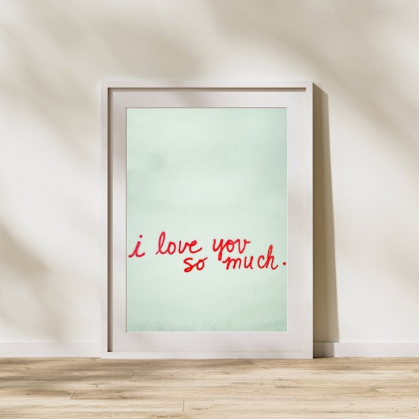 I Love You So Much | Texas gift | Texas housewarming gift | Austin TX Print | Modern Austin Print | Austin Wall Art | Airbnb Decor | Jo's