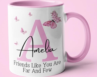 Personalized Friendship Mug, Custom Initial, Bestie Gift