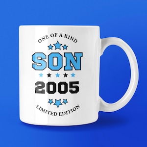 21st Birthday Son Mug, Gift for 21 Year Old Son White Mug
