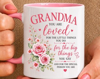 Floral Grandma Mug – Birthday Gift For Grandma