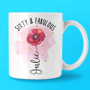 60th Birthday Mug For Women, Personalized Gift for 60 Year Old Woman