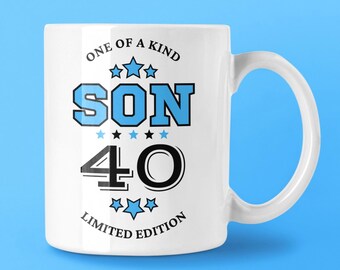 40th Mug For Son, Gift for 40 year Old Man