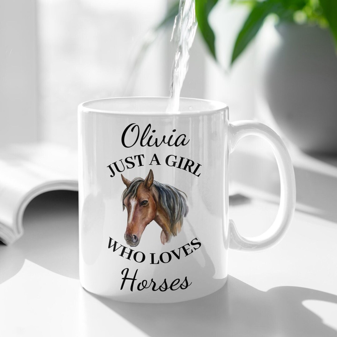 Horse Gift for A Girl, Horse Gift for Woman, Personalised Horse Mug, Horses Girls Gift, Horse