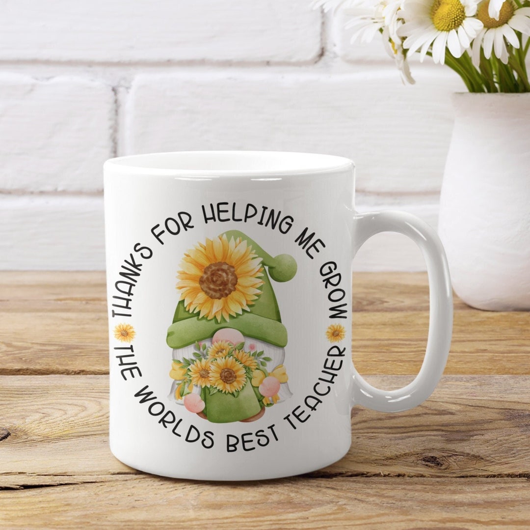 Thank You for Helping Me Grow Mug, Leaving Nursery Gift, End of Term Gift, Teacher Assistant Mug ...