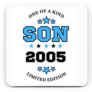 21st Birthday Son Mug, Gift for 21 Year Old Son Coaster