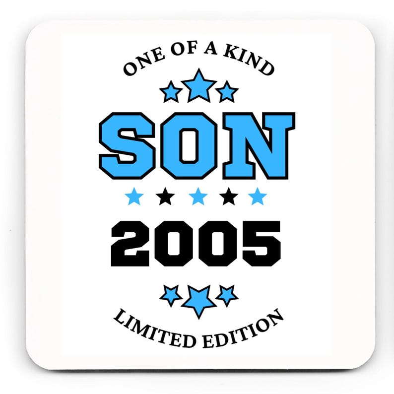21st Birthday Son Mug, Gift for 21 Year Old Son Coaster
