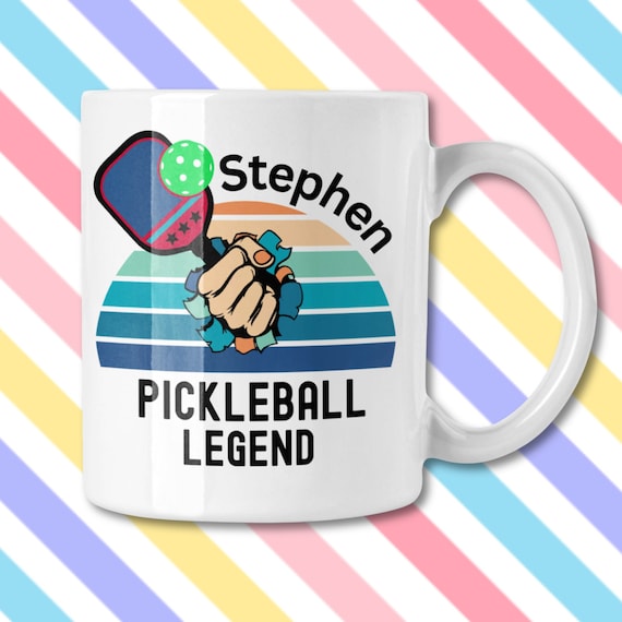 Personalized Pickleball Mug, Funny Pickleball Legend Gift