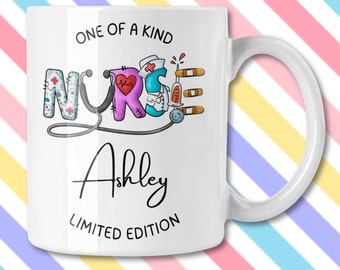 Nurse Gift Personalised, Custom Nurse Mug, Gifts for a Nurse, Colleague Birthday Gift, New Nurse Cup, Thank You Nurse Gift, Nurse Xmas Gift
