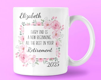 Personalized Retirement Mug for Women, Farewell Gift for a Woman
