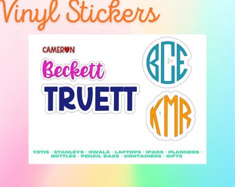 custom waterproof stickers - great for school!