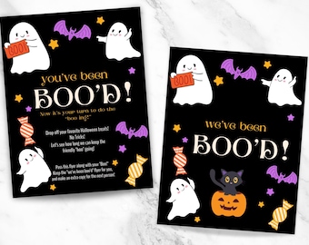 You've Been Boo'd - editable Halloween digital flyer for printing