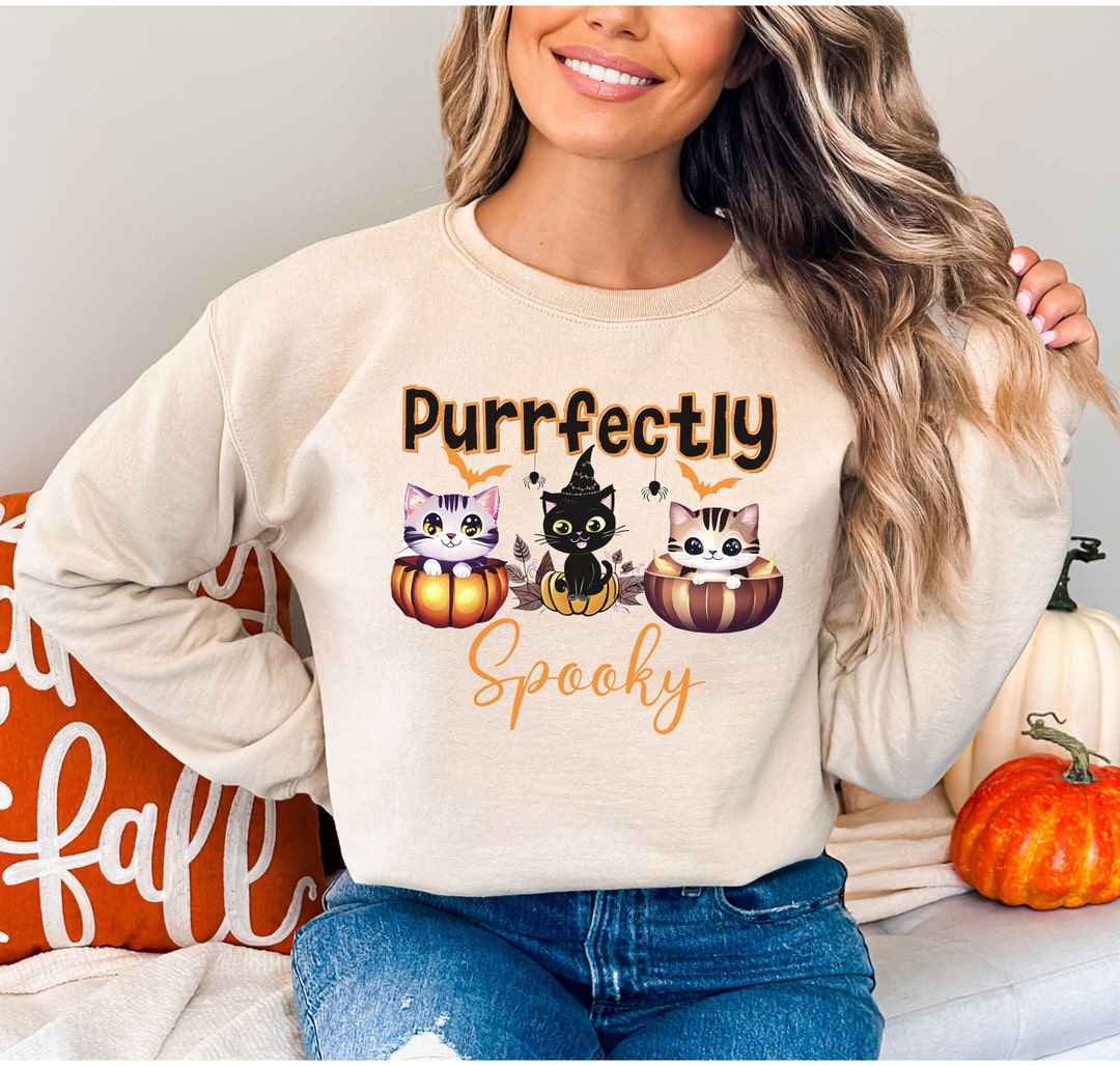 Funny Cat Themed Sweater for a Mom Hey Boo Gigi Sweatshirt Etsy