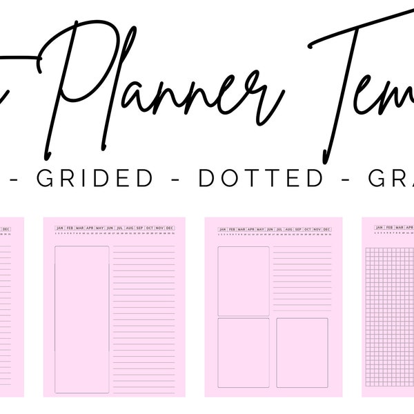 Student Notepad - Lined, Grided, Dotted and Graph Paper in Heavenly Pink