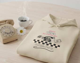 Diese Tipps rufen mich an Hoodie, lustige Kellnerin Hoodie, Servier Life Sweatshirt, Restaurant Humor Pullover, Geschenk für Servierer