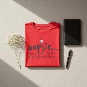 Camiseta divertida para camareras, camiseta de "Ups, olvidé rellenar", camiseta con humor de restaurante, idea de regalo para camareras, camiseta de uniforme de camarero.