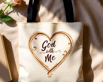 Gott mit mir Glauben Einkaufstasche - christliche Frauen Alltag Ermutigung