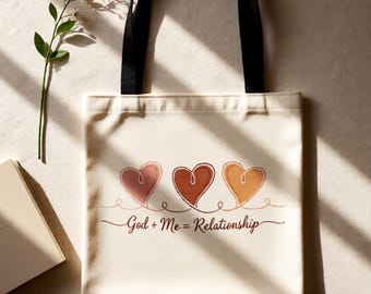 Christliche Tragetasche: Gott + Ich Beziehung, Kirche Geschenk