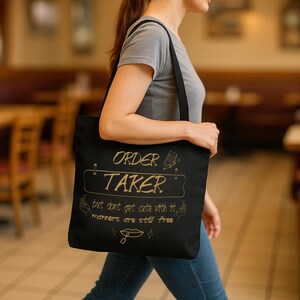 Witty Server Tote Bag | Funny Waitress Gift for Restaurant Workers