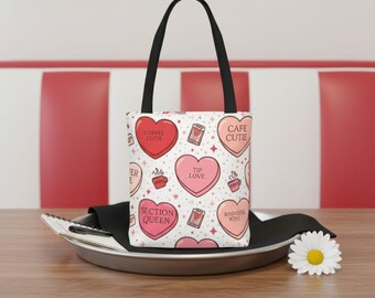 Valentinstag Einkaufstasche Restaurant Arbeiter Geschenk Kellnerin Herz Diner Leben Carryall Sweet Sassy Cafe