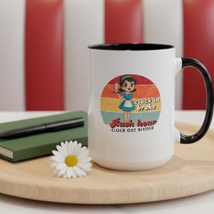 Retro Diner Tasse: Lustiges Kellnerinnen Geschenk - Glaube inspirierte Restaurant Tasse