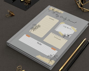 writing book planner Journal for women, daily journal, self care journal, writing journal lined, planner journal, cute journal, a5 journal, minimalist journal.