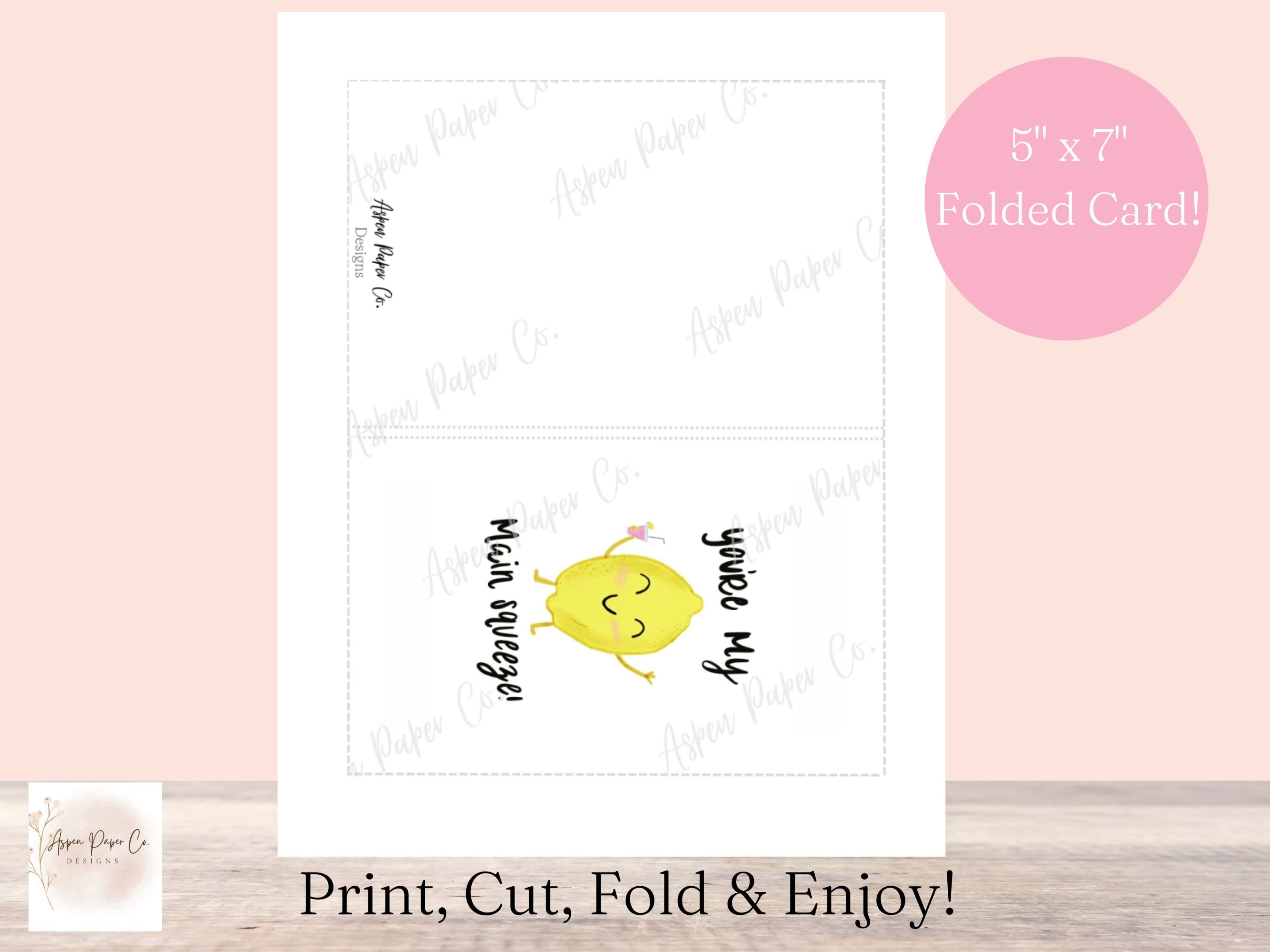 Printable Birthday Card, Printable Friend Card, Instant Digital PDF