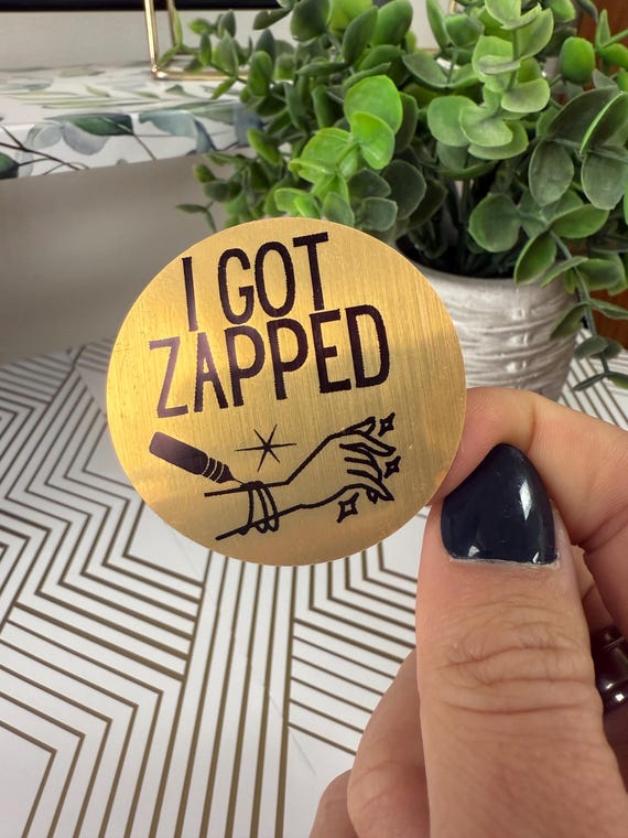 Custom permanent jewelry stickers for your brand! “I Got Zapped” "chain" “I Got Welded” business promo – 100 black ink-only stickers