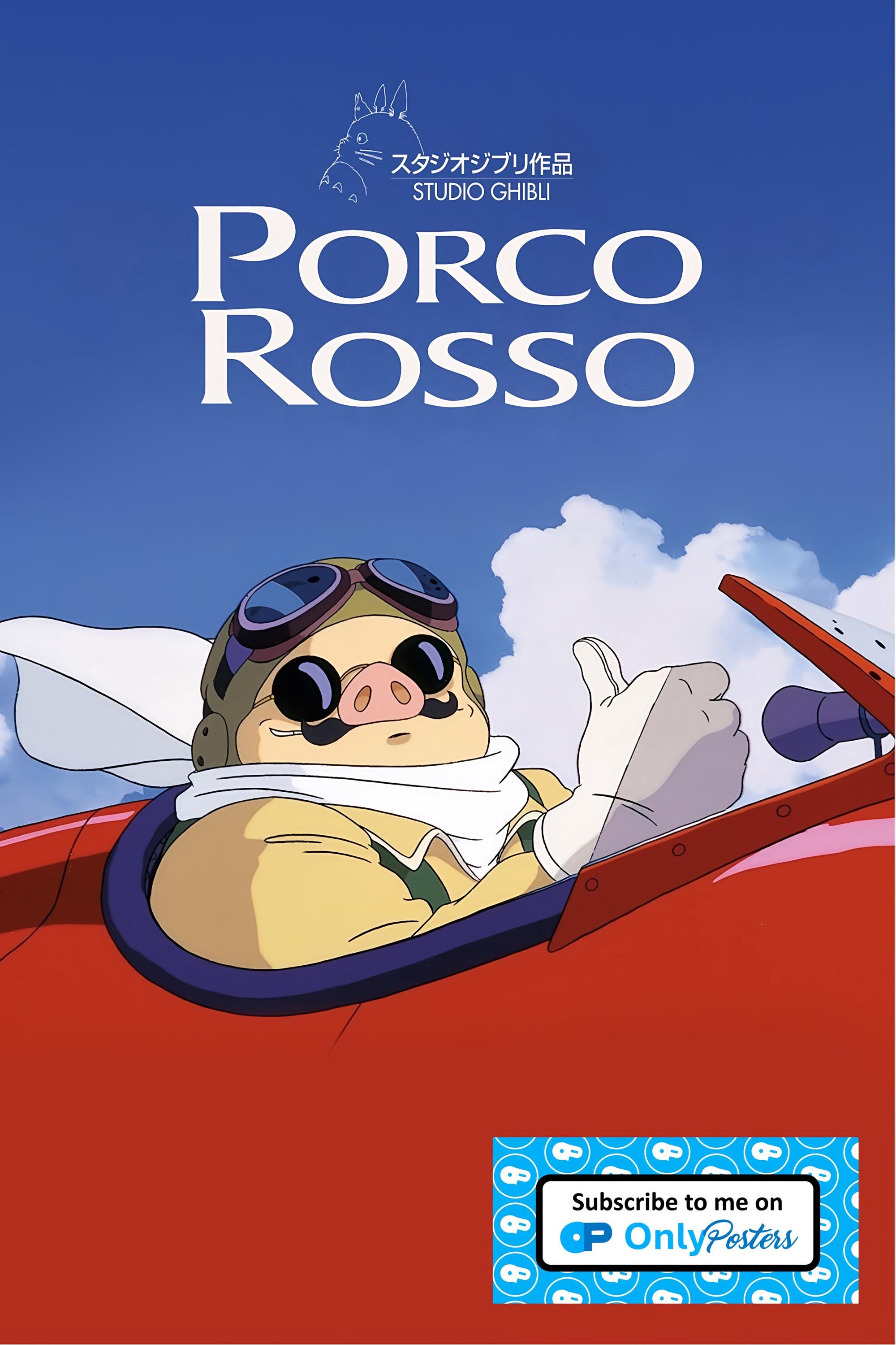 PORCO ROSSO Poster - 12"x18" Anime Wall Art Print - Studio Ghibli Print ...