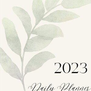 2023 Monthly/Weekly/Daily Digital Planner- Green/Flowers/Green Leaves/Goals
