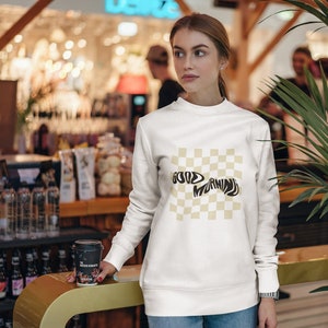 Checkered Crewneck Sweatshirt | Checkers | Skater | Lounge Wear