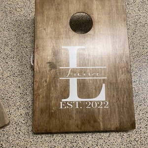 Personalized Monogrammed Cornhole Boards for Celebrations