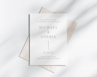 Save the Date Template, Printable Save The Date, Editable in Canva, Instant Digital Download