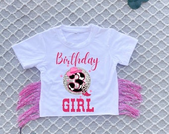 Customizable Disco Cowgirl Birthday Shirt