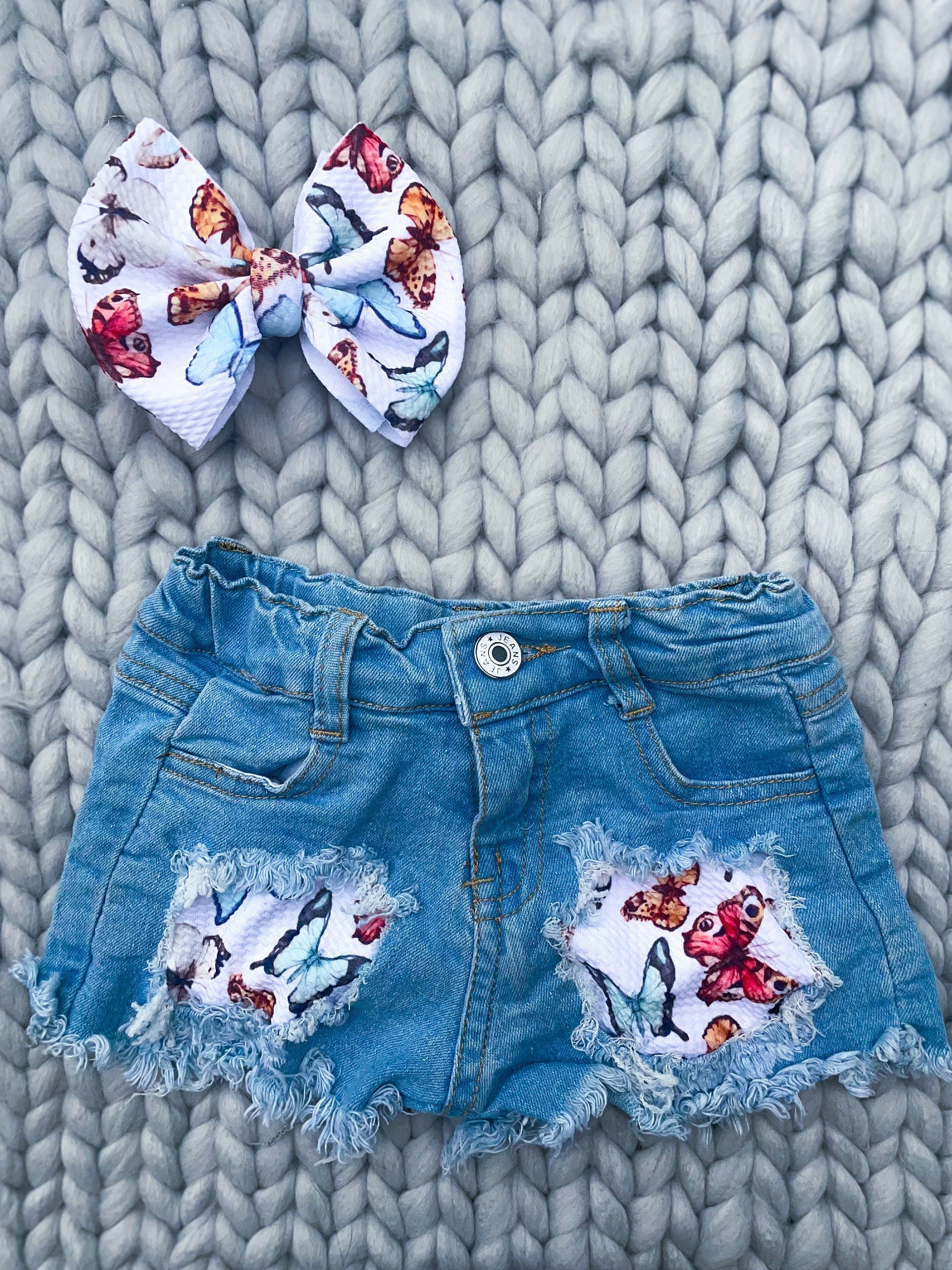 Monogram Patch Denim Shorts - Ready-to-Wear 1A9WPB