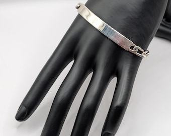925 Sterling Silver Vintage Mexico Figaro Link Bracelet 7.25 925 Sterling Silver Vintage Mexico Figaro Link Bracelet 7.25