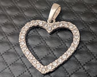 シルバー925 ビンテージ ネックレス MEXICO TAXCO ペンダント Vintage 925 Sterling Silver Modernist Mexico Taxco Heart Pendant