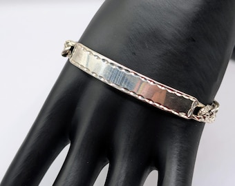 925 Sterling Silver Taxco Mexico, Diamond cut Bracelet.