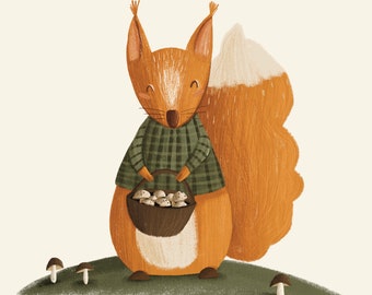 Little Squirrel Digital Print