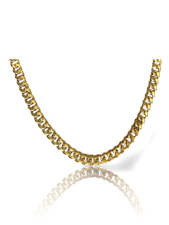 【14金】14K ゴールド キューバンリンクチェーンネックレス 56cm 楽天市場】マイアミ キューバンリンク ネックレスチェーン サイズ約