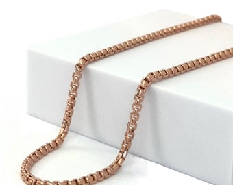 14K roségouden ronde doosketting