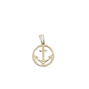 Colgante Ancla 14K Real Gold