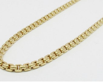 14 kt geelgouden ronde doosketting