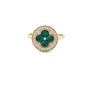 14K Real Gold Women’s Ring with Cubic Zirconia