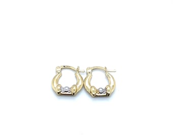 14K Echtgold Kinder Creolen, Baby Creolen, Kinder Schmuck, Gold Creolen, Geschenk für Kinder, kleine Creolen